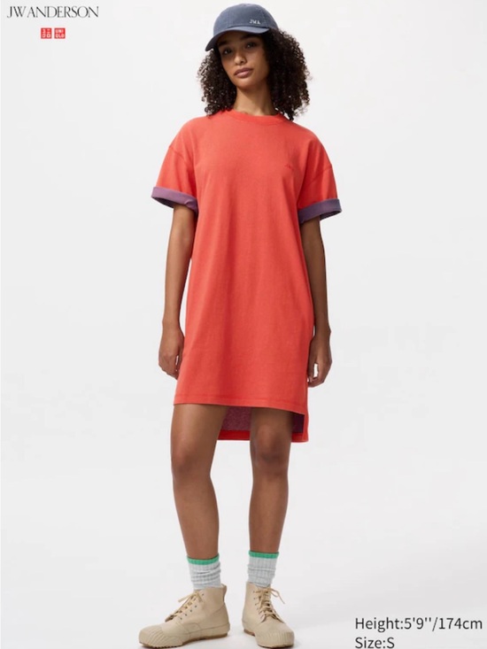 Uniqlo Dresses & Skirts - Uniqlo JW Anderson Oversized T-Shirt Dress (Short Sleeve, Colour Block) NWT